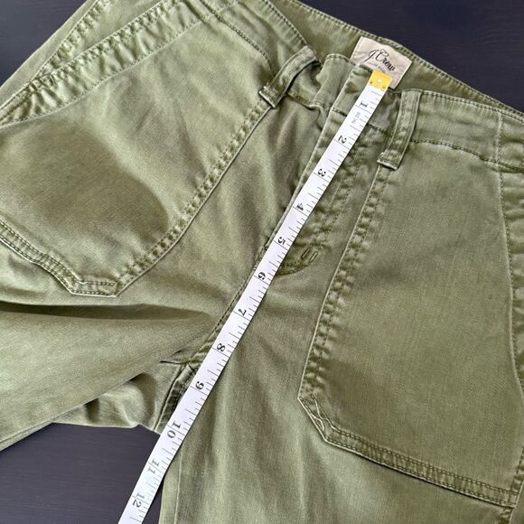 J Crew Pants Womens Sz 27 Military Green Skinny Utility Cotton Lyocell Blend - Picture 12 of 13